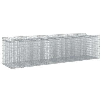 Gabionen-Hochbeet 4 stk. 400 x 100 x 100 cm Verzinkter Stahl