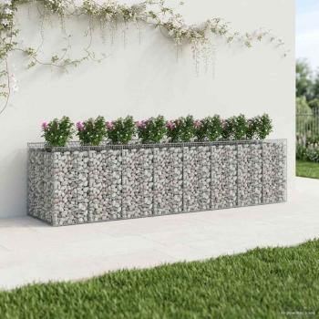 Gabionen-Hochbeet 4 stk. 400 x 100 x 100 cm Verzinkter Stahl