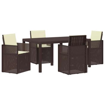 Garten Essgruppe 5 stk. Braun und Creme PP