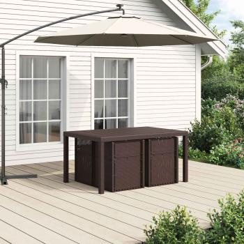 Garten Essgruppe 5 stk. Braun und Creme PP