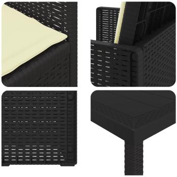 Garten Essgruppe 7 Stk. Anthrazit und Creme PP
