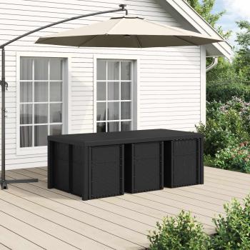 Garten Essgruppe 7 stk. Anthrazit PP