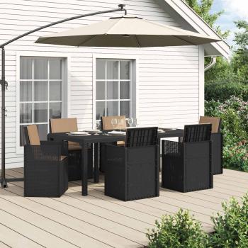 ARDEBO.de - Garten Essgruppe 7 Stk. Anthrazit und Taupe PP