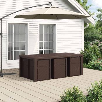 Garten Essgruppe 7 stk. Braun und Taupe PP
