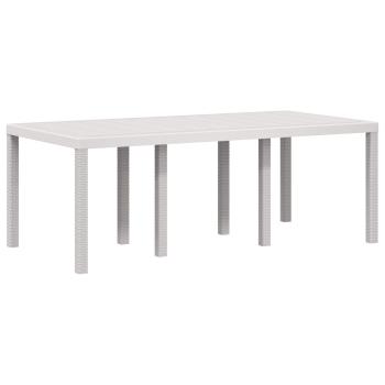 Garten Essgruppe 7 Stk. Weiß und Taupe PP
