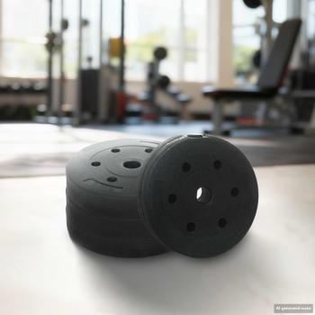 2-in-1 Hantelset 40 kg Schwarz und Rot Zement und Eisensand