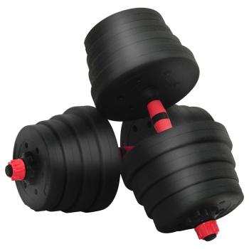 4-in-1 Hantelset 40 kg Schwarz und Rot Zement und Eisensand