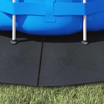 Bodenfolie für Pools Ø 244 cm (1 mm) Rund Vliesstoff Schwarz
