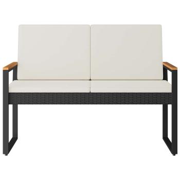 Bank Outdoor 2 -Seater 107 x 61 x 80 cm Poly-Rattan Rechteckig