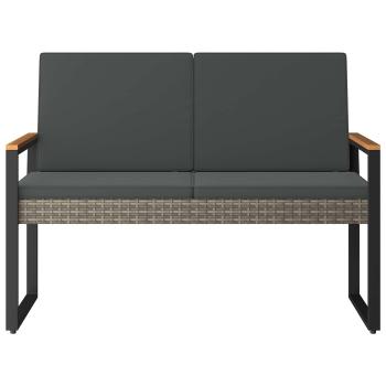 Bank Outdoor 2 -Seater 107 x 61 x 80 cm Poly-Rattan Rechteckig