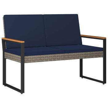 Bank Outdoor 2 -Seater 107 x 61 x 80 cm Poly-Rattan Rechteckig