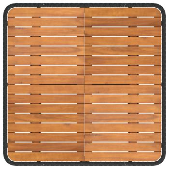 2 Stück Garten Mittel Sofa Mit Hochklapptisch Poly-Rattan
