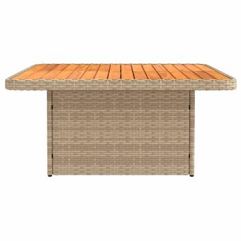 2 Stück Garten Mittel Sofa Mit Hochklapptisch Poly-Rattan