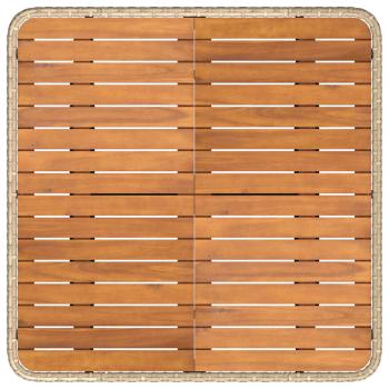 2 Stück Garten Mittel Sofa Mit Hochklapptisch Poly-Rattan