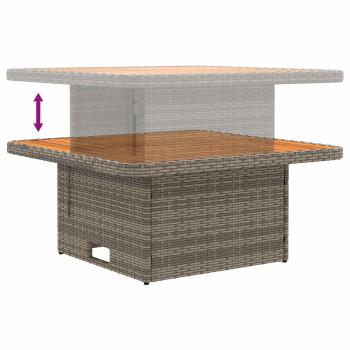 2 Stück Garten Mittel Sofa Mit Hochklapptisch Poly-Rattan