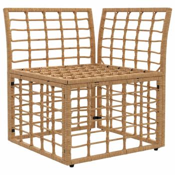 Modulares Outdoor-Ecksofa Natur Poly-Rattan