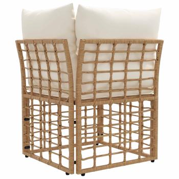 Modulares Outdoor-Ecksofa Natur Poly-Rattan