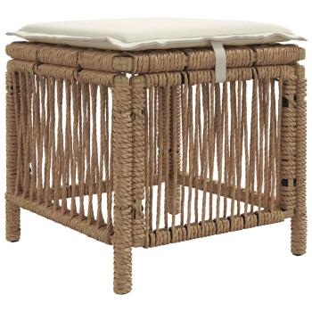 Garten Essgruppe 4 stk. Beige und Creme Poly-Rattan