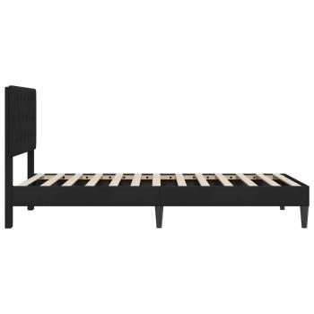 Bettrahmen mit Kopfteil Schwarz 100 x 200 cm Samt