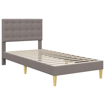 Bettrahmen mit Kopfteil Taupe 100 x 200 cm Stoff