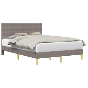Bettrahmen mit Kopfteil Taupe 120 x 190 cm Stoff