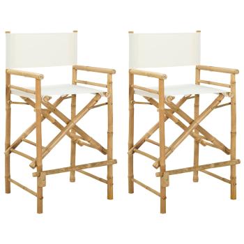 Klappstuhl f?r Regisseure 2 stk. Natur Bambus