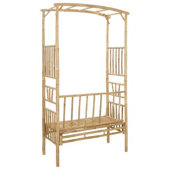 Gartenbogen mit Sitzbank 115 x 50 x 205 cm Bambus