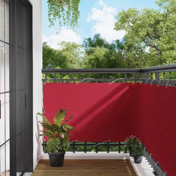 ARDEBO.de - Balkonsichtschutz 100 x 1000 cm Oxford-Stoff Rechteckig Rot