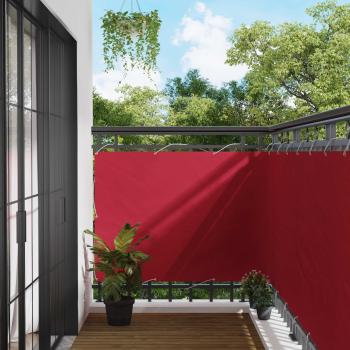 ARDEBO.de - Balkonsichtschutz 110 x 600 cm Oxford-Stoff Rechteckig Rot