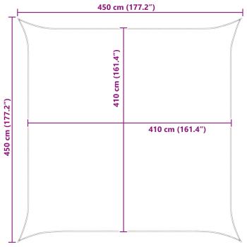 Sonnensegel Blau und Weiß 4,5 x 4,5 m 100 % Polyester Oxford
