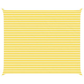 Sonnensegel Gelb und Weiß 6 x 5 m 100 % Polyester Oxford