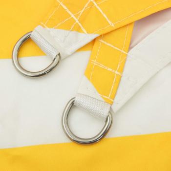 Sonnensegel Gelb und Weiß 6 x 5 m 100 % Polyester Oxford