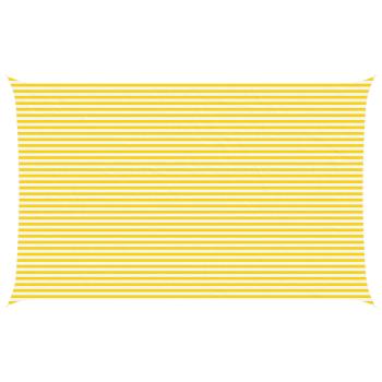 Sonnensegel Gelb und Weiß 8 x 5 m 100 % Polyester Oxford