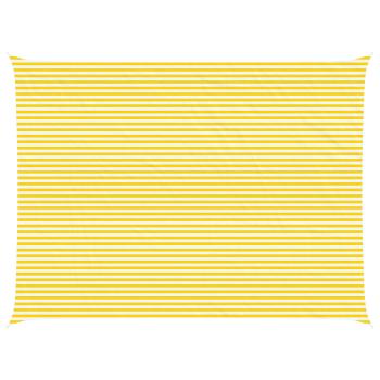 Sonnensegel Gelb und Weiß 8 x 6 m 100 % Polyester Oxford