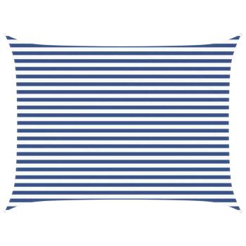 Sonnensegel Blau und Weiß 4 x 3 m 100 % Polyester Oxford