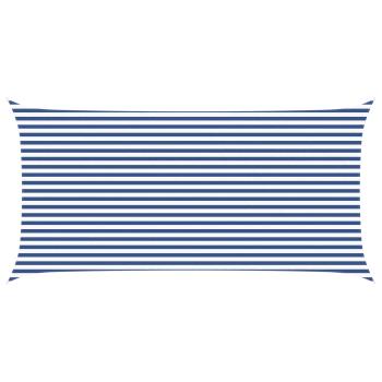 Sonnensegel Blau und Weiß 6 x 3 m 100 % Polyester Oxford