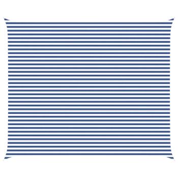 Sonnensegel Blau und Weiß 6 x 5 m 100 % Polyester Oxford