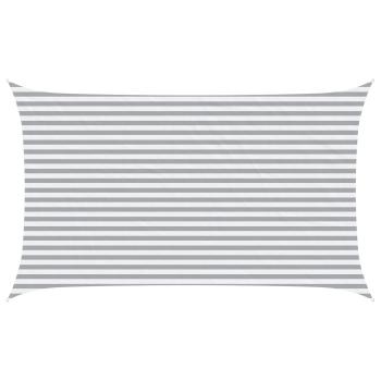 Sonnensegel Hellgrau und Weiß 5 x 3 m 100 % Polyester Oxford