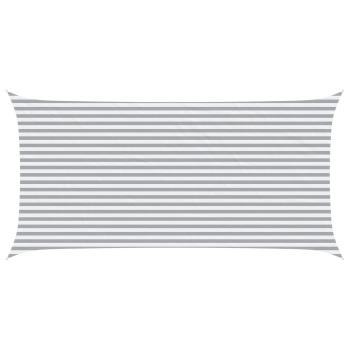 Sonnensegel Hellgrau und Weiß 6 x 3 m 100 % Polyester Oxford