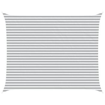 Sonnensegel Hellgrau und Weiß 5 x 4 m 100 % Polyester Oxford