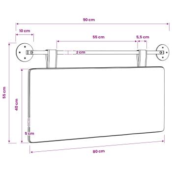 Hängendes Kopfteil Cordstoff