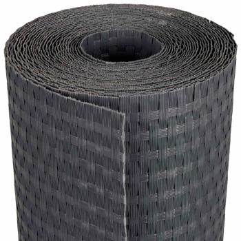 Balkonsichtschutz Dunkelgrau 300 x 100 cm Poly-Rattan