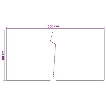 Balkonsichtschutz Dunkelgrau 500 x 80 cm Poly-Rattan