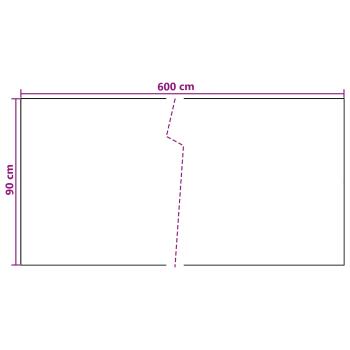 Balkonsichtschutz Dunkelgrau 600 x 90 cm Poly-Rattan