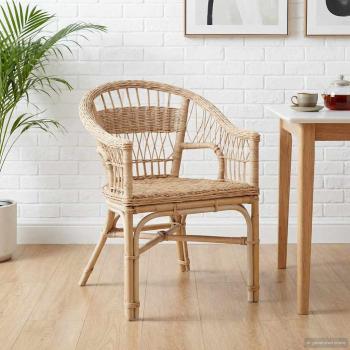 ARDEBO.de - Stapelstuhl Natur 60 x 60 x 81 cm Rattan
