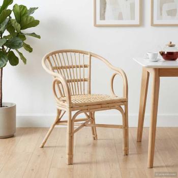 ARDEBO.de - Stapelstuhl Natur 58 x 60 x 81 cm Rattan
