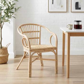 Stapelstuhl Natur 58 x 60 x 81 cm Rattan