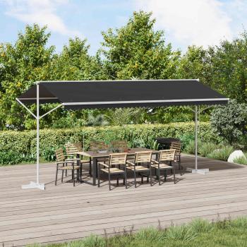 ARDEBO.de - Freistehende Markise 5 x 3 m Polyester Anthrazit