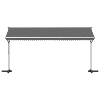 Freistehende Markise 5 x 3 m Polyester Grau