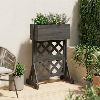 ARDEBO.de - Vertikales Gartengitter Grau 48 x 30 x 70,5 cm